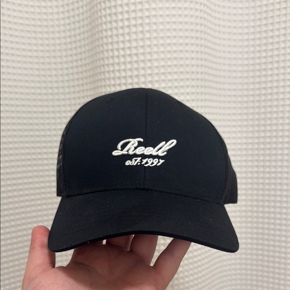 Black Cotton Baseball Hat with Embroidered Logo